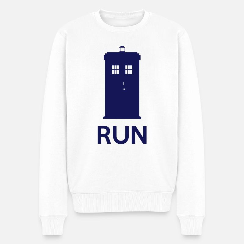 Run - Männer Premium Bio Pullover - Weiß