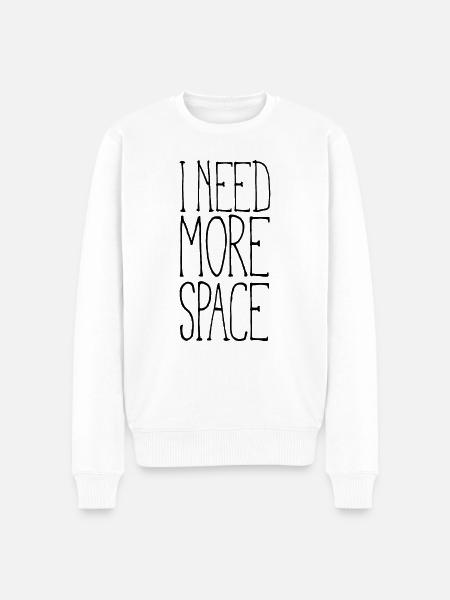 I need more space - Men's Premium Organic Jumper - white