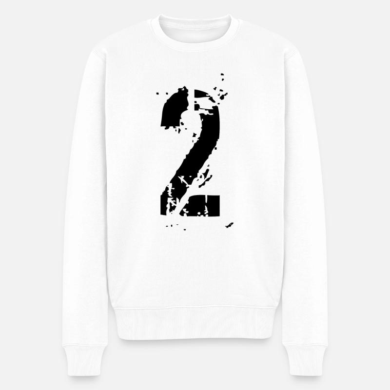 2 Nombre 2 Ans - Pull Premium bio Homme - blanc