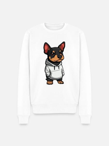 Doberman Dog Funny - Men's Premium Organic Jumper - white
