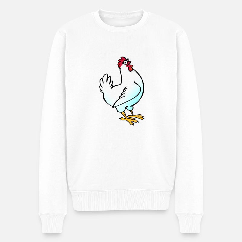 Poule - Pull Premium bio Homme - blanc