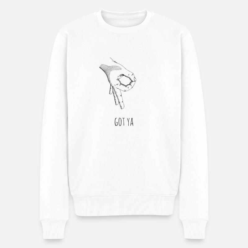 GOT YA - Circle Game - Männer Premium Bio Pullover - Weiß