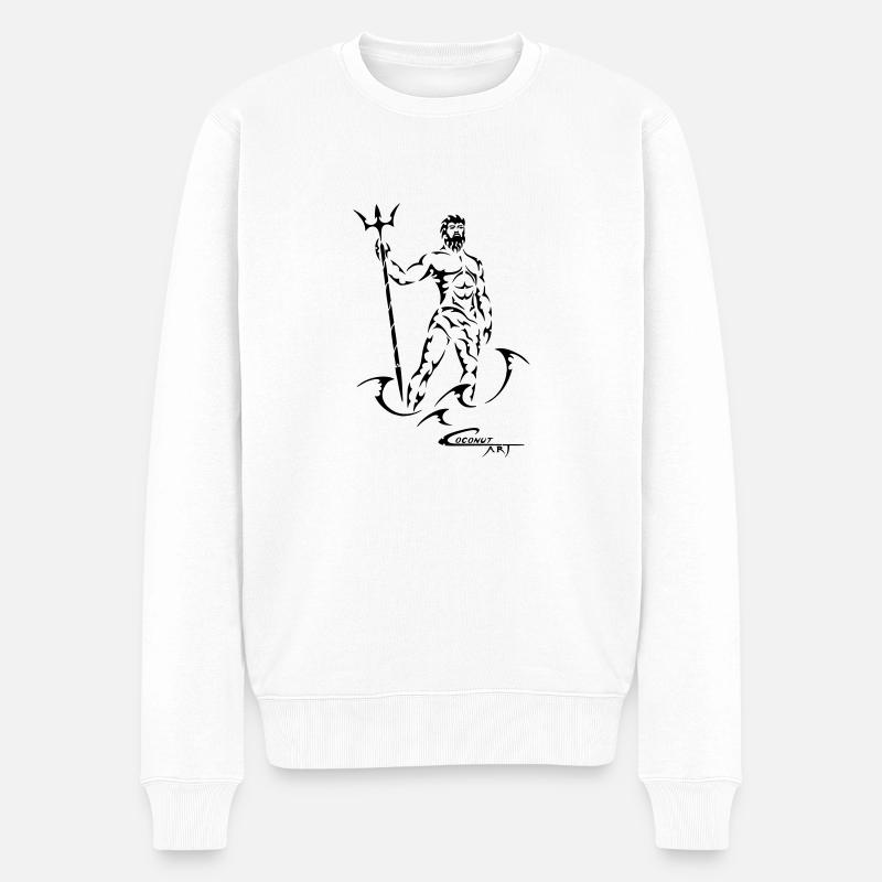 Sternzeichen Wassermann - Männer Premium Bio Pullover - Weiß