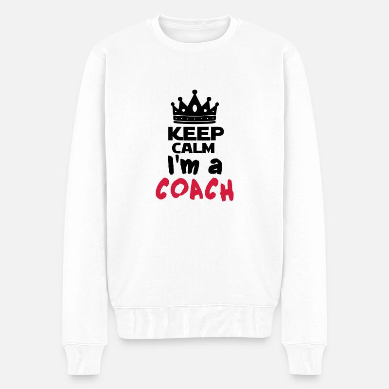 I'm a coach - Pull Premium bio Homme - blanc
