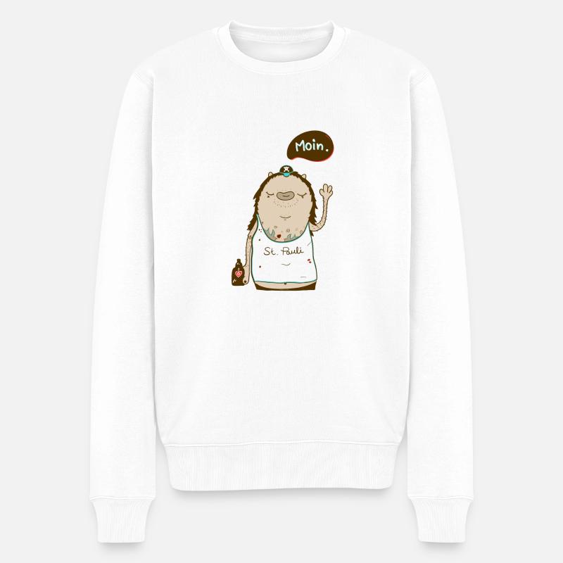 St. Pauli Knut - Pull Premium bio Homme - blanc