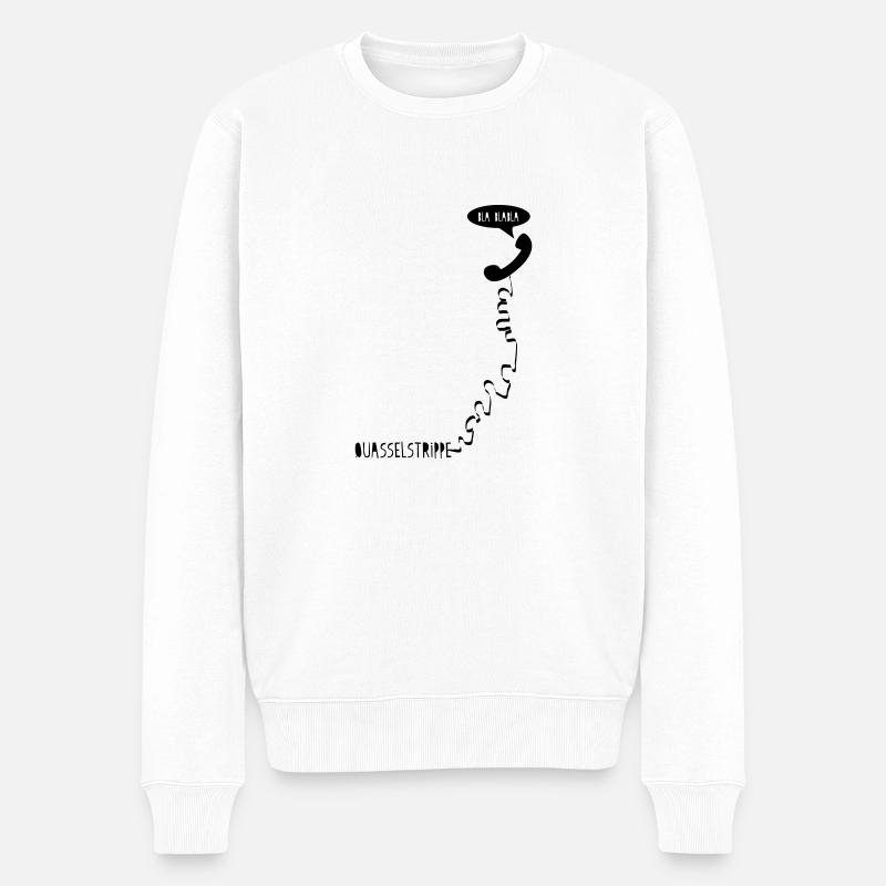 quasselstrippe - Männer Premium Bio Pullover - Weiß