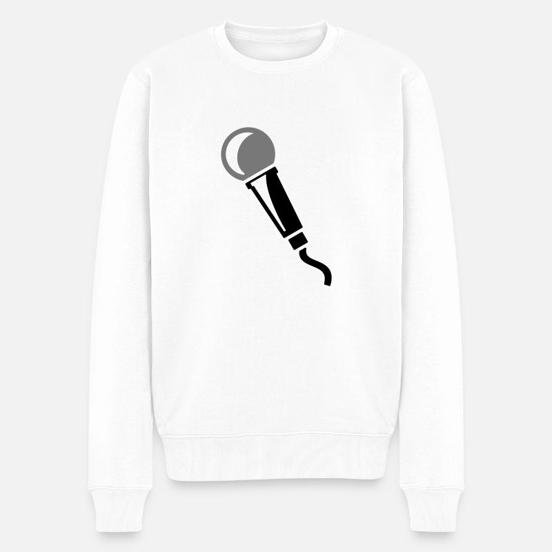 microphone - Pull Premium bio Homme - blanc