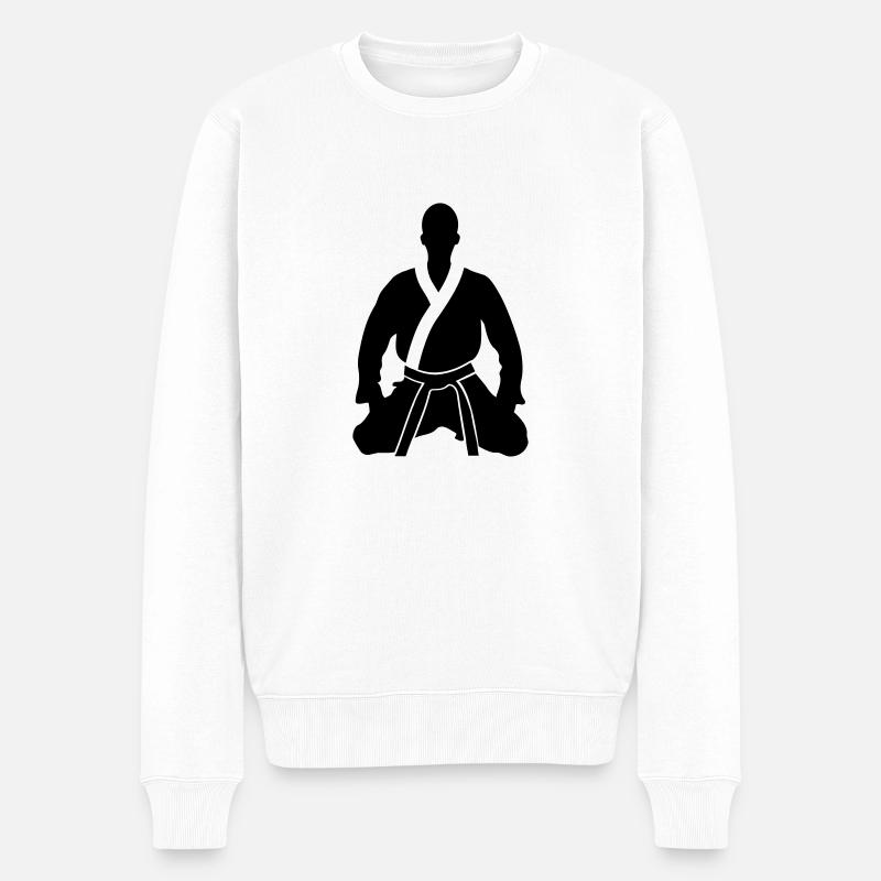 Jiu-jitsu - Männer Premium Bio Pullover - Weiß