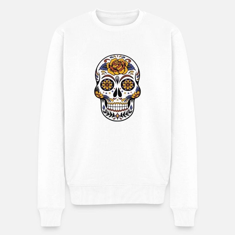 Crâne / crâne - Pull Premium bio Homme - blanc