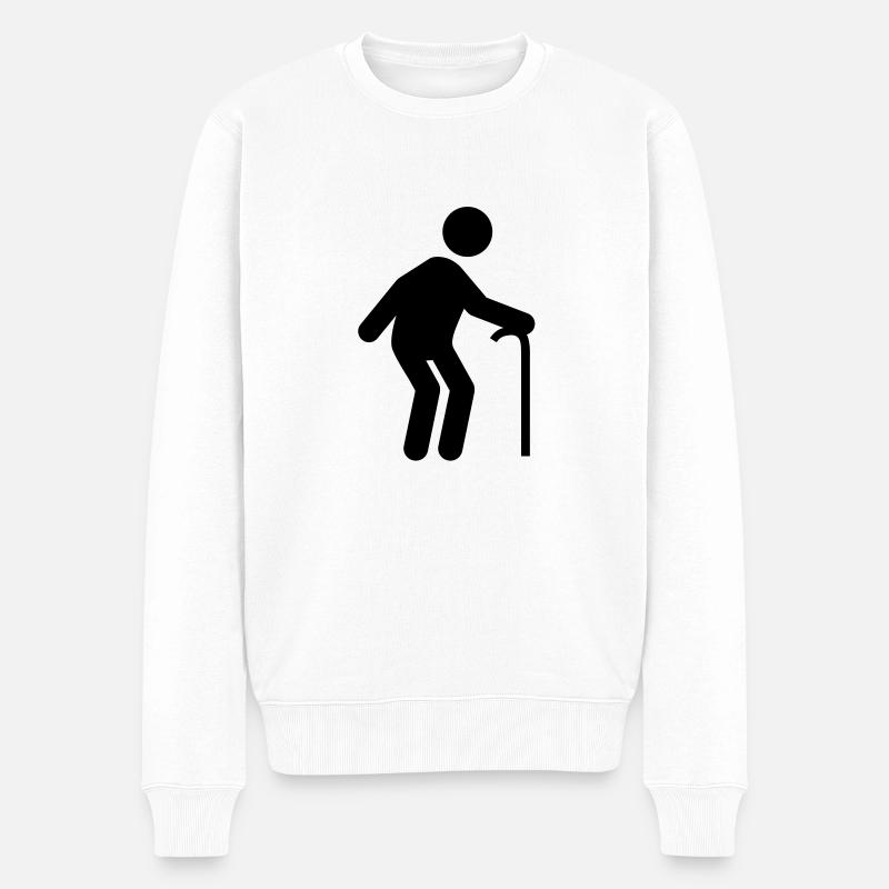 opa___f1 - Männer Premium Bio Pullover - Weiß