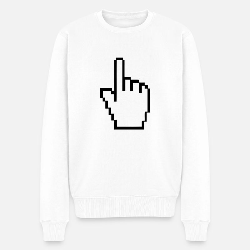 computer_hand - Pull Premium bio Homme - blanc