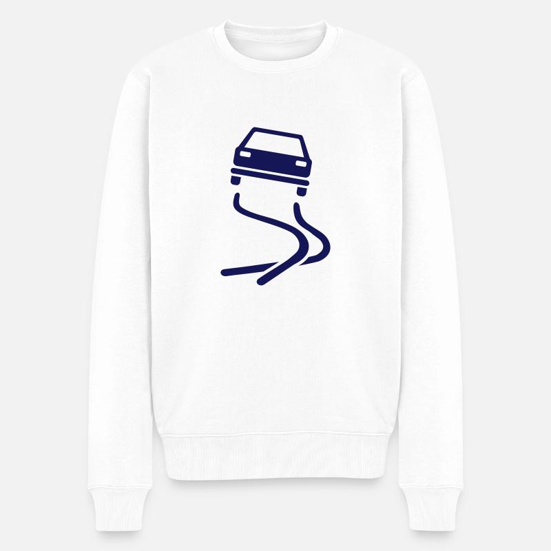 Unfall - Männer Premium Bio Pullover - Weiß
