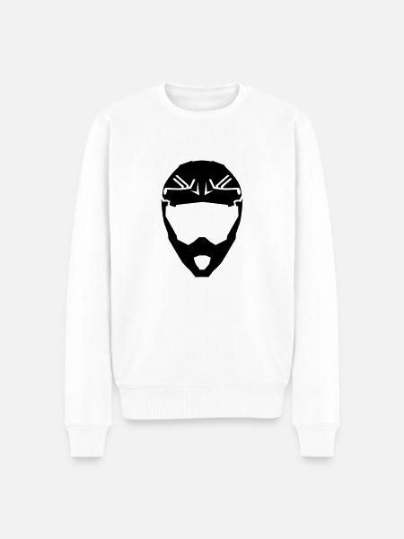 Motocross - Männer Premium Bio Pullover - Weiß