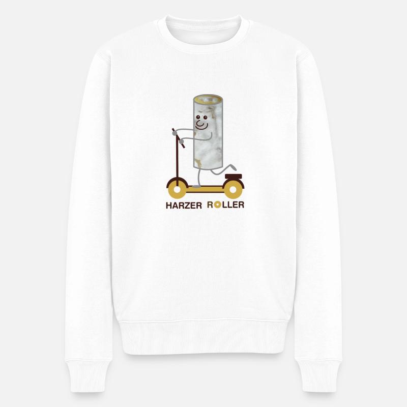 Harzer Roller (b) - Männer Premium Bio Pullover - Weiß