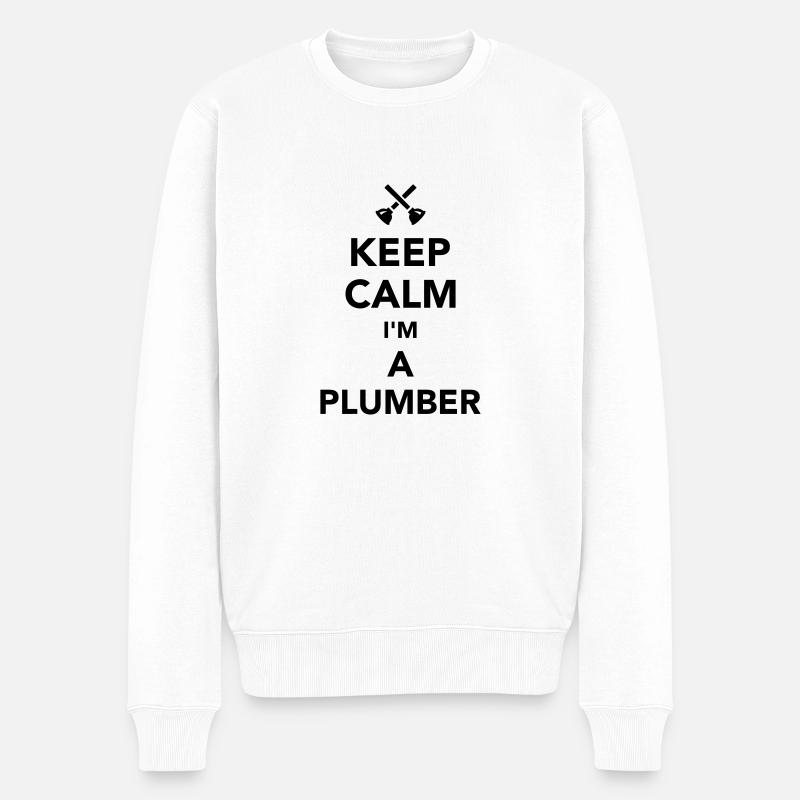 Plombier - Pull Premium bio Homme - blanc