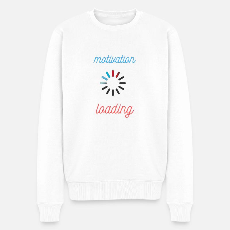motivation loading - Pull Premium bio Homme - blanc