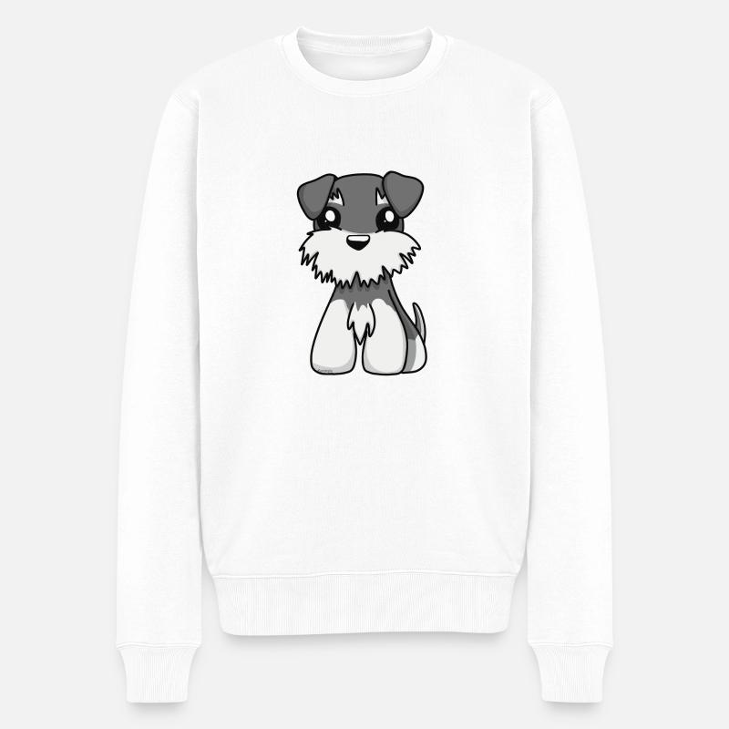 Schnauzer 1 - Pull Premium bio Homme - blanc