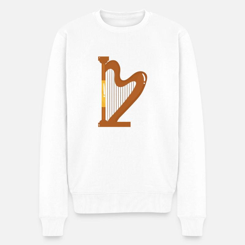 harpe - Pull Premium bio Homme - blanc