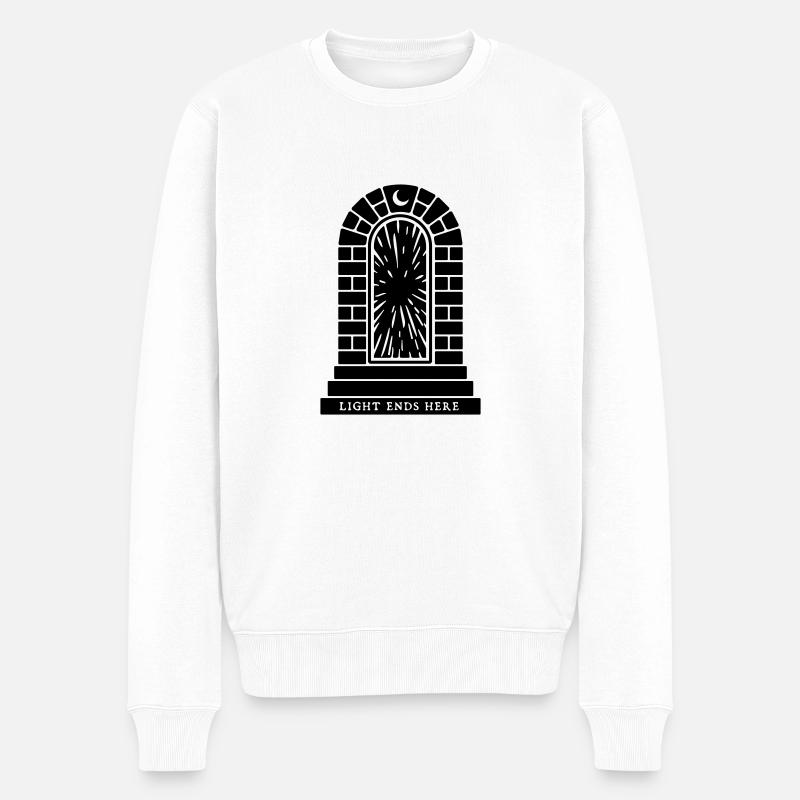 Dunkles Portal - Finsternis - Männer Premium Bio Pullover - Weiß