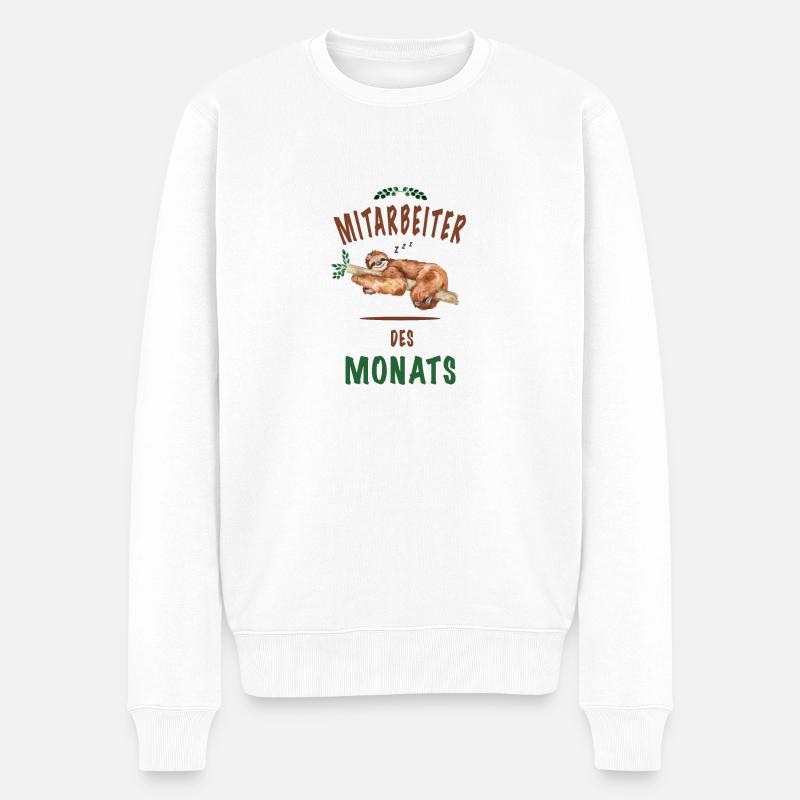 Mitarbeiter des Monats - Männer Premium Bio Pullover - Weiß