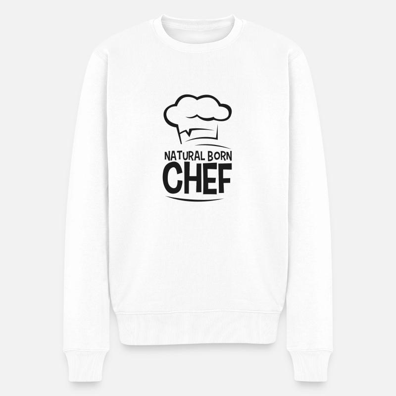 Chef né - Pull Premium bio Homme - blanc