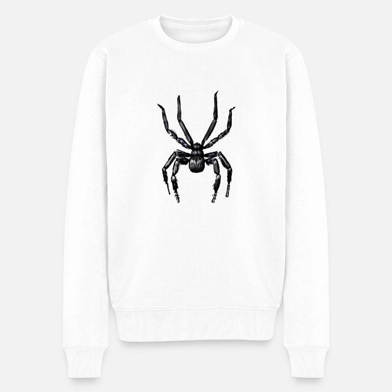 Spinne - Männer Premium Bio Pullover - Weiß