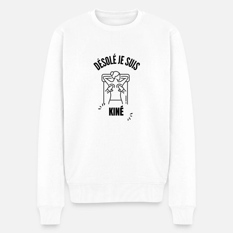 Désolé je suis kiné - Pull Premium bio Homme - blanc