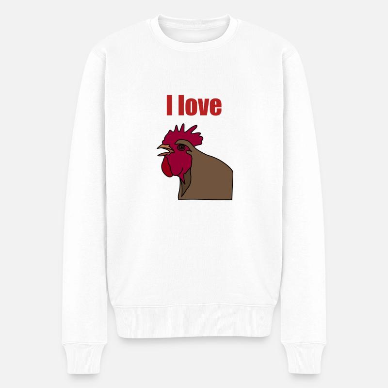 I love… - Männer Premium Bio Pullover - Weiß