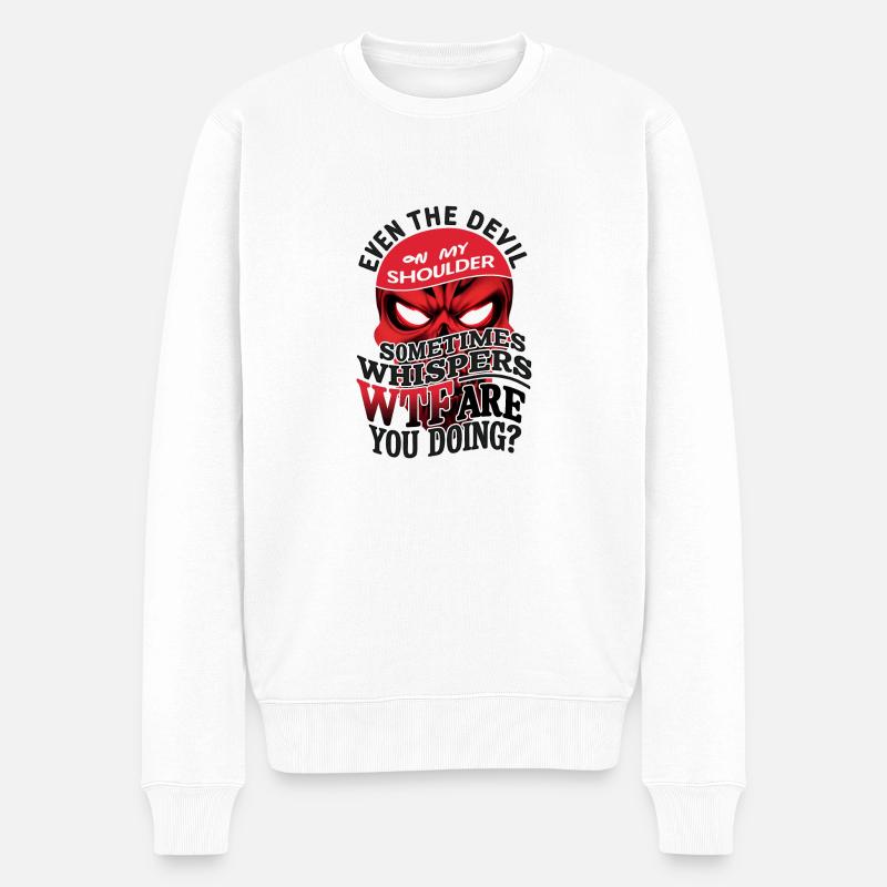 Devil's Whisper: Inner Conflict Edition - Men's Premium Organic Jumper - white