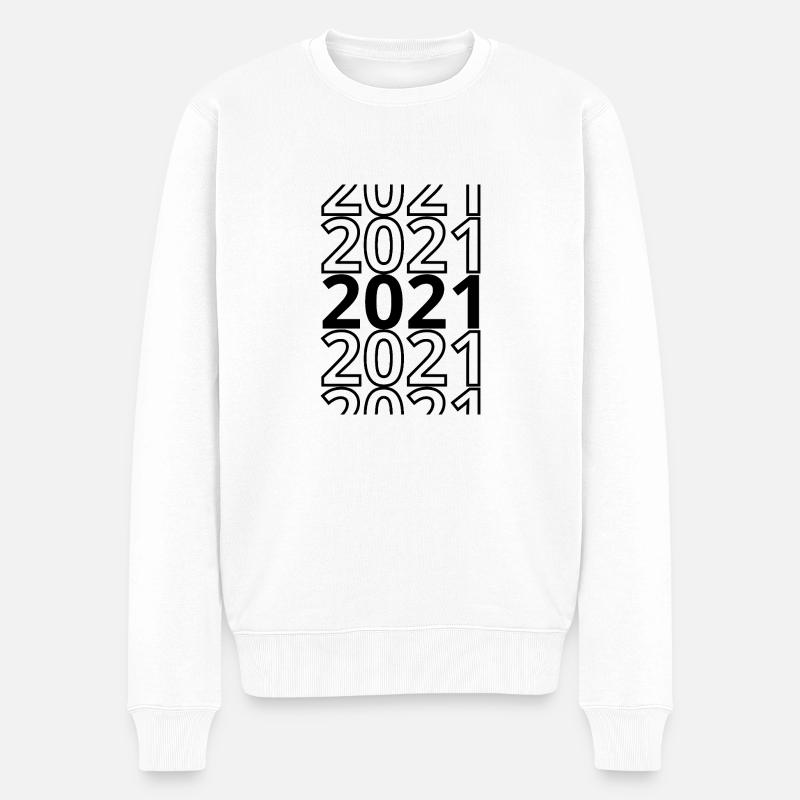 2021 2021 2021 - Pull Premium bio Homme - blanc