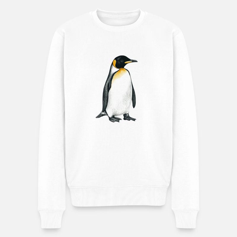 pingouin mignon - Pull Premium bio Homme - blanc