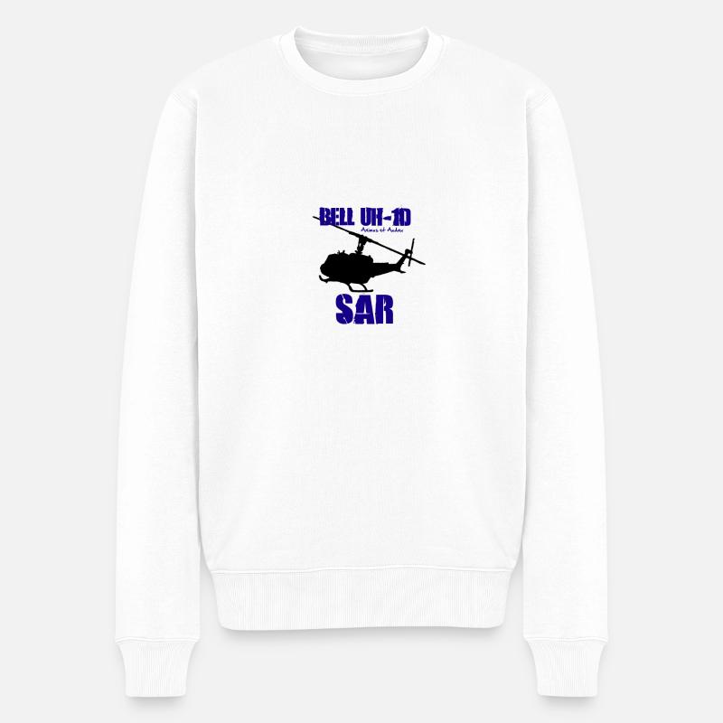 BELL SAR - Männer Premium Bio Pullover - Weiß