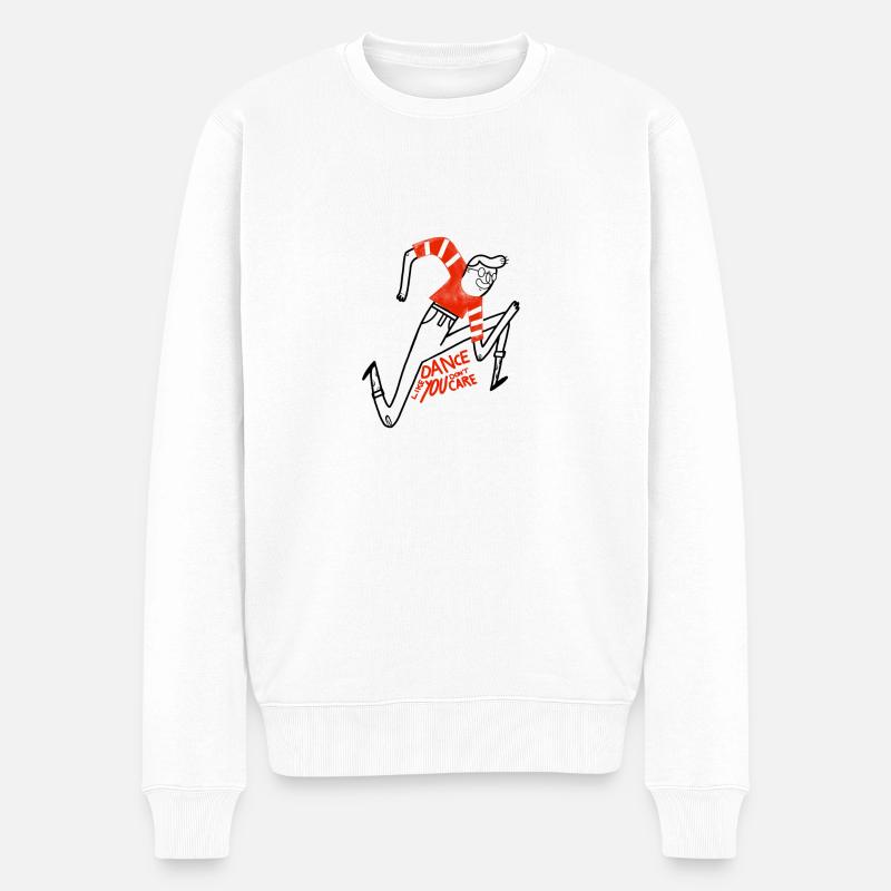 Tanz wie Tom - Männer Premium Bio Pullover - Weiß