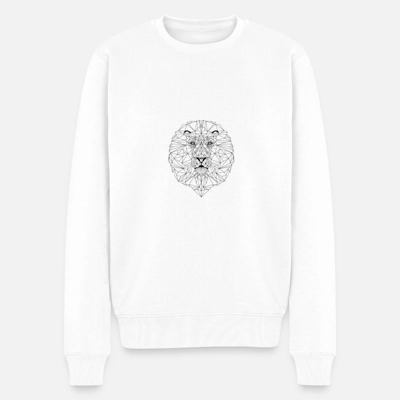 ligne de polygone - Pull Premium bio Homme - blanc