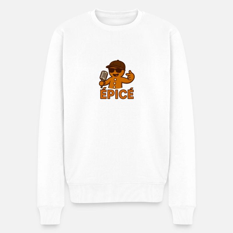 Logo Épicé by JéjéL'Épicé - Pull Premium bio Homme - blanc