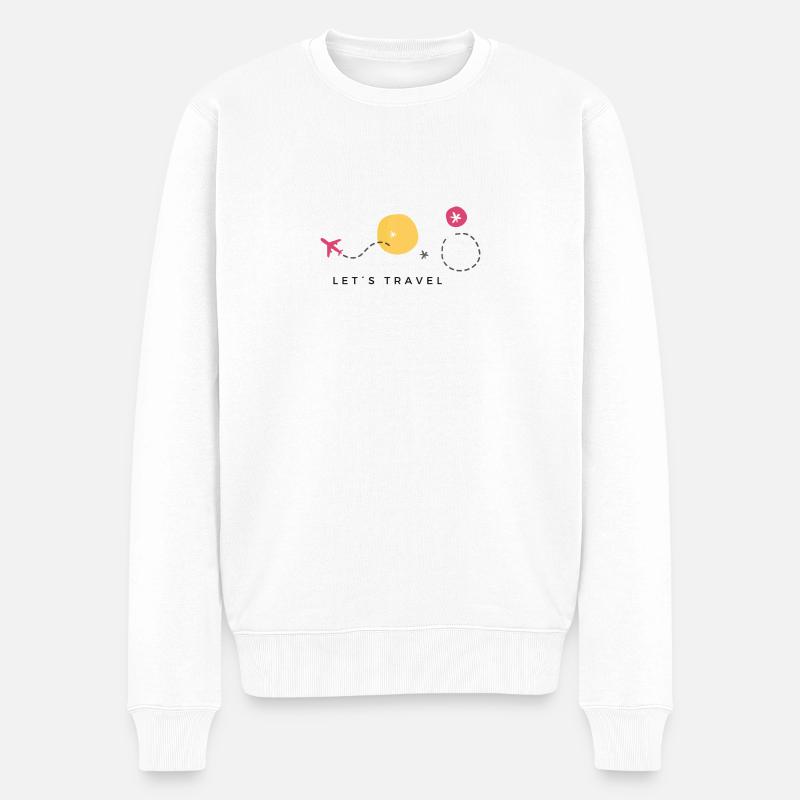 Let s Travel - Männer Premium Bio Pullover - Weiß