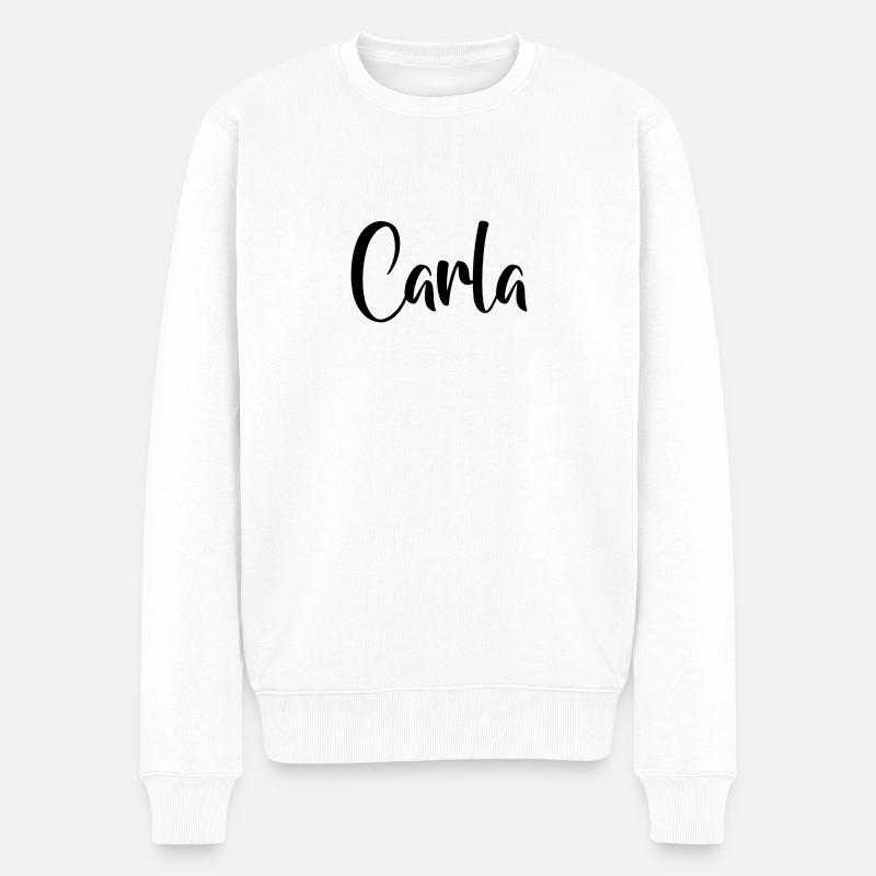 Prénom - Carla - Pull Premium bio Homme - blanc