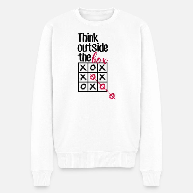 Pink Box Chain-Skript - Männer Premium Bio Pullover - Weiß