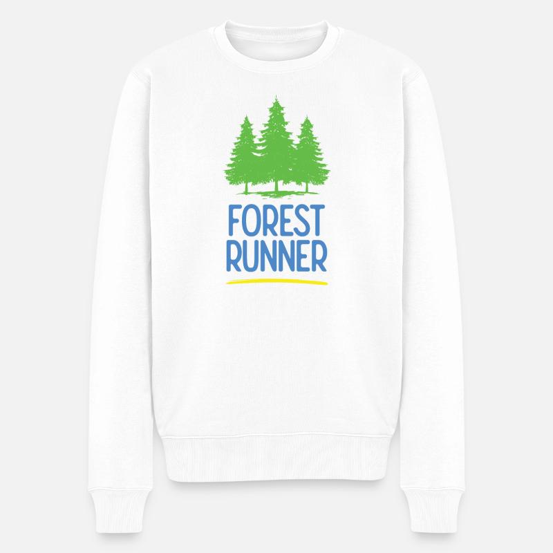 Waldläufer - Männer Premium Bio Pullover - Weiß