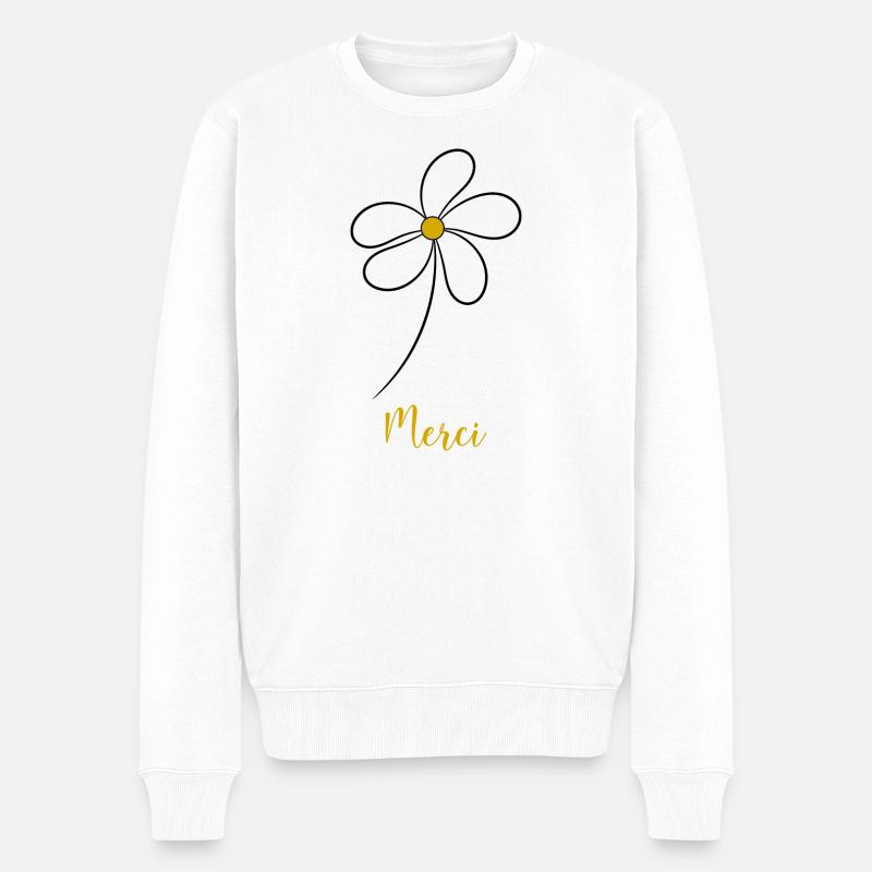MAÎTRESSE. MAITRE. MERCI. MERCI MAÎTRESSE - Pull Premium bio Homme - blanc