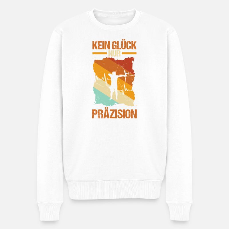 Bogenschütze Bogensport Bogenschießen - Männer Premium Bio Pullover - Weiß