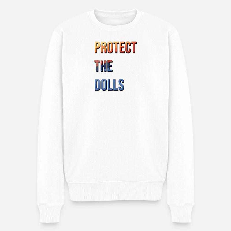 Protect_the_Dolls_2026 - Männer Premium Bio Pullover - Weiß