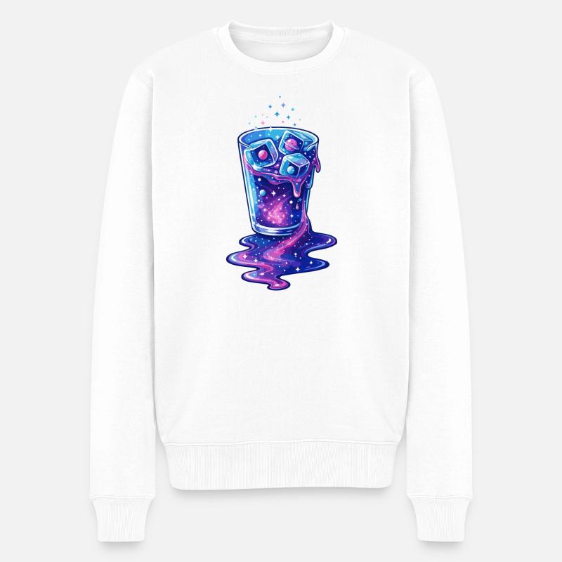 Kosmischer Galaxie-Schmelzbecher - Männer Premium Bio Pullover - Weiß