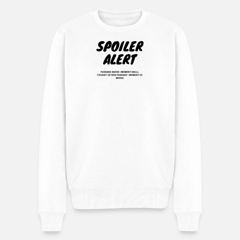 Spoiler_Alert - Männer Premium Bio Pullover - Weiß