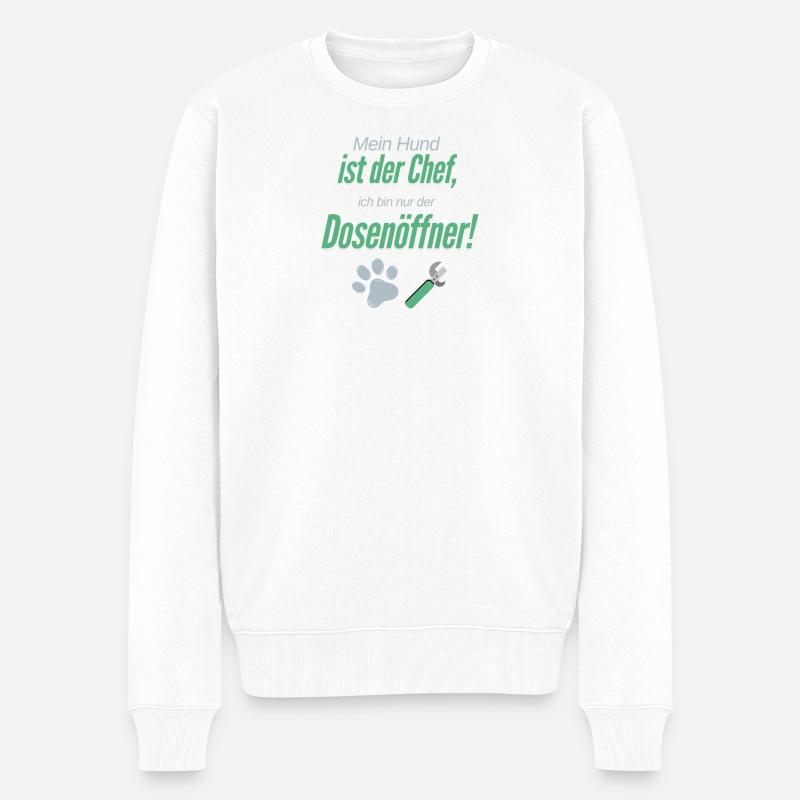 Dosenoffner - Männer Premium Bio Pullover - Weiß