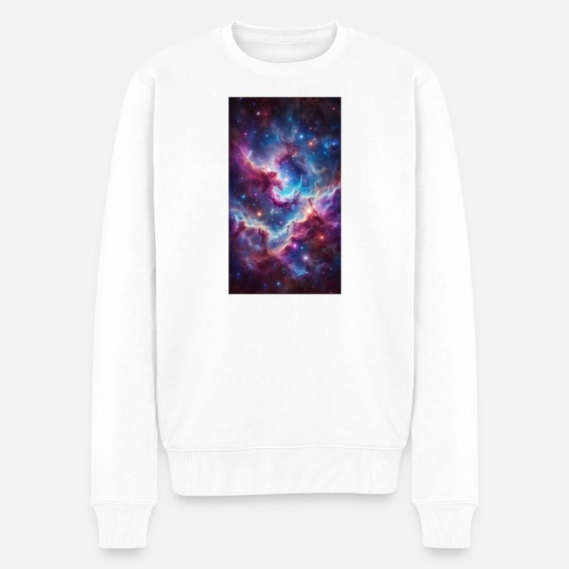 Nebula Farbwelt - Männer Premium Bio Pullover - Weiß
