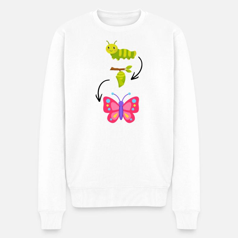 Magie du Papillon Ambulant - Pull Premium bio Homme - blanc
