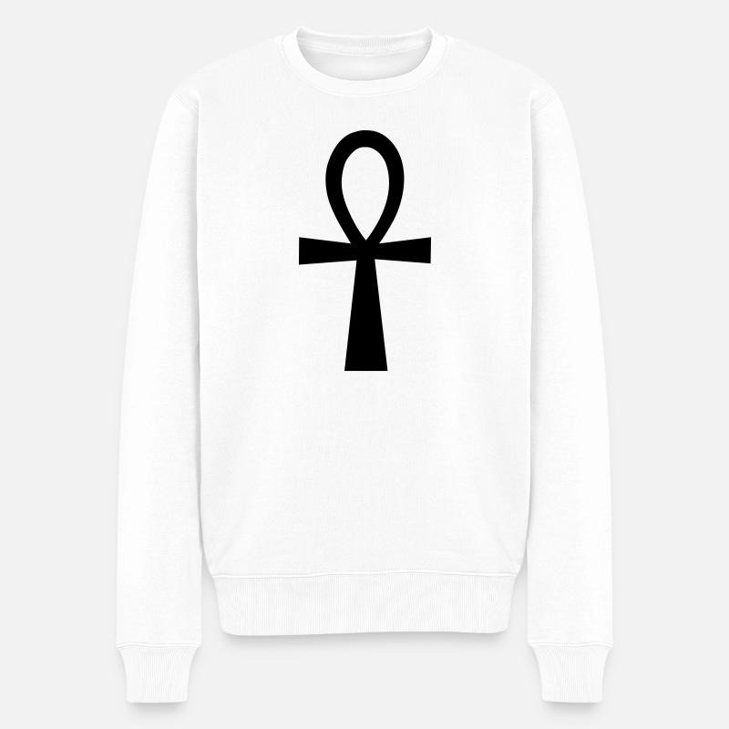 ankh symbol - Männer Premium Bio Pullover - Weiß