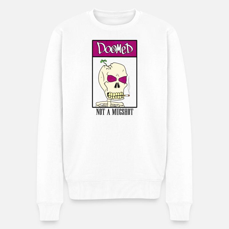 Not A Mugshot Doomed - Pull Premium bio Homme - blanc