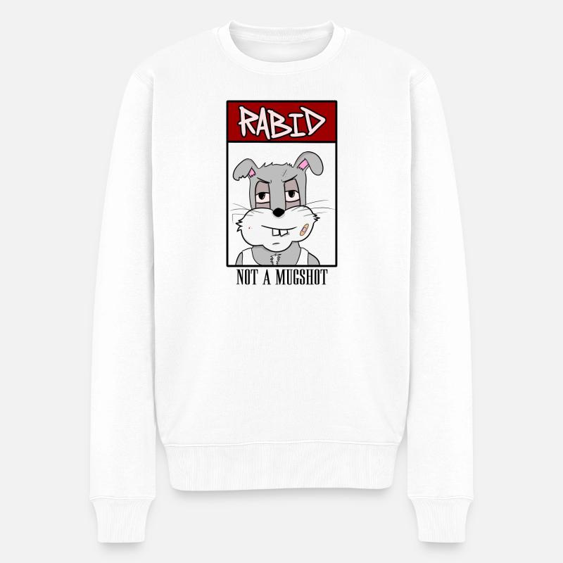 Not A Mugshot Rabid - Pull Premium bio Homme - blanc